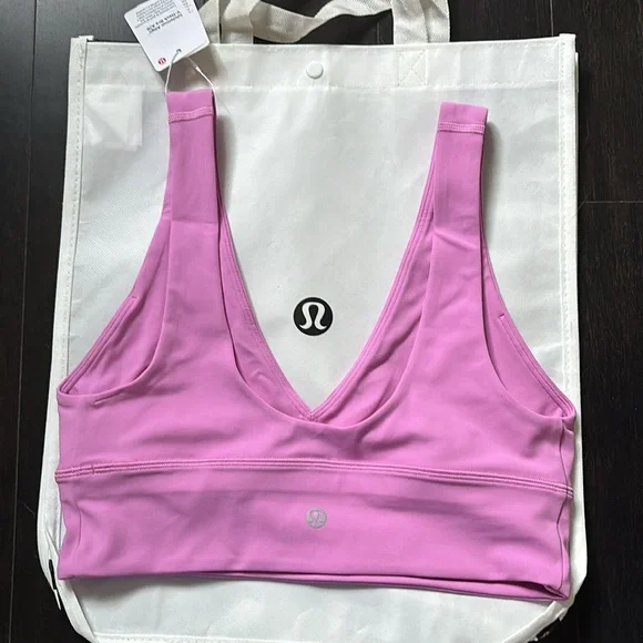 LULULEMON ALIGN V-NECK BRA A/B IN DAHLIA MAUVE (DHMU) SZ 8 NWT